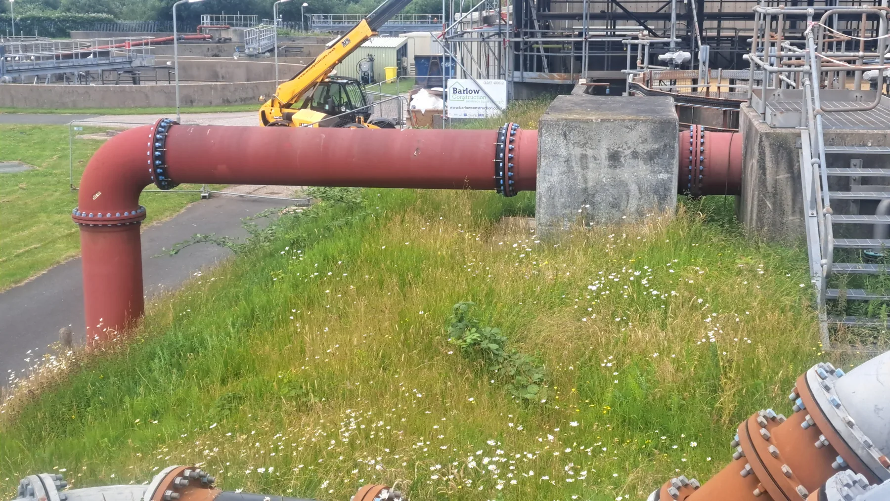 Wastewater process pipework and treatment asset