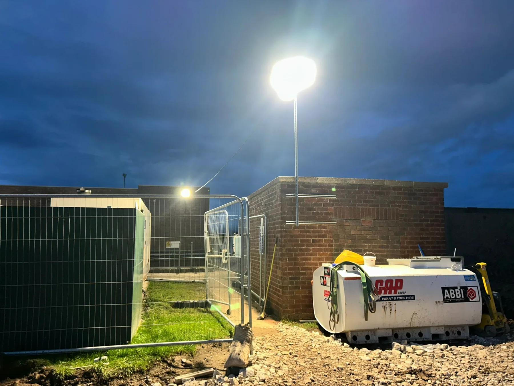 Wastewater site lighting